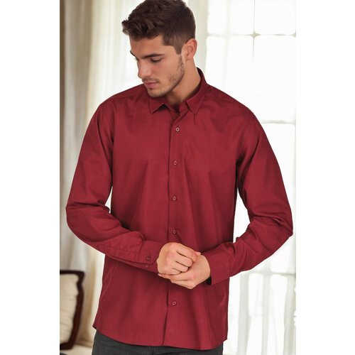 Dewberry G726 MEN&amp;#039;S SHIRT-BURGUNDY-1 Slike