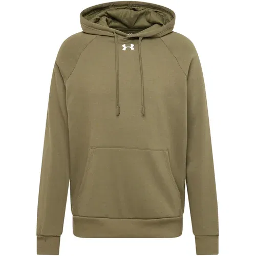 Under Armour Sportska sweater majica tamno zelena / bijela