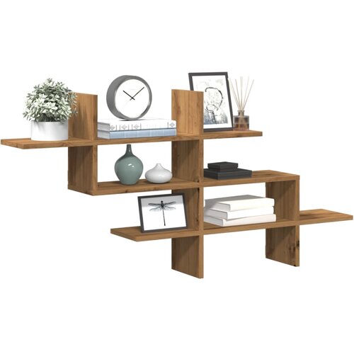 vidaXL Zidna polica boja hrasta 124,5x18x60,5 cm konstruirano drva Cijene