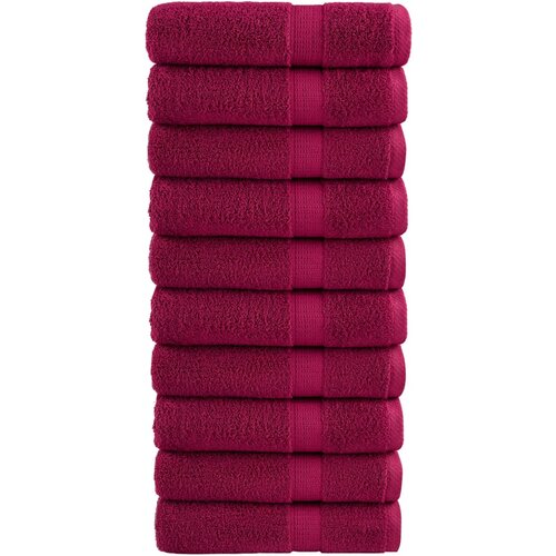  The Living Store Premium kopalne brisače SOLUND 10 kos bordo 100x150 cm 600 g/m2 - Kopalna Brisača, (21496358) Cene