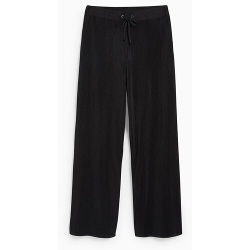 CA ženske pantalone sa širokom nogavicom, crne Cene