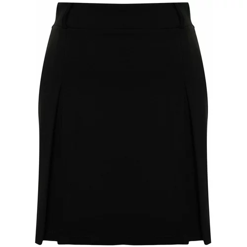 Trendyol Curve Black Slit Mini Knitted Skirt