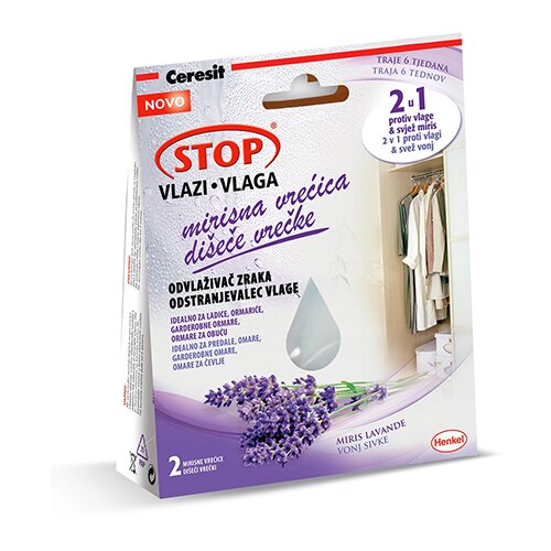  ODVLAŽIVAČ ZRAKA STOP VLAZI 2U1 VREĆICE LAVANDA CERESIT Slike