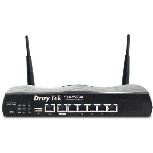  DrayTek Vigor 2927Lac wireless router Gigabit Ethernet Dual-band (2.4 GHz /5 GHz) 4G Black Slike