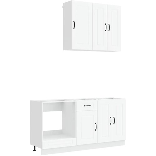  Kuhinjska jedinica KALMAR 5 kom. Bijela Konstruirano drvo - Bijela 80 cm Slike