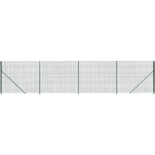 vidaXL Mrežna ograja s prirobnico zelena 1,4x10 m, (21416683) Cene