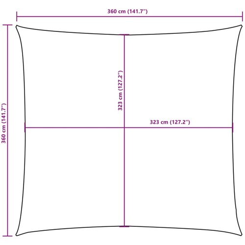  Jedro protiv sunca od tkanine četvrtasto 3,6x3,6 m tamnozeleno Slike