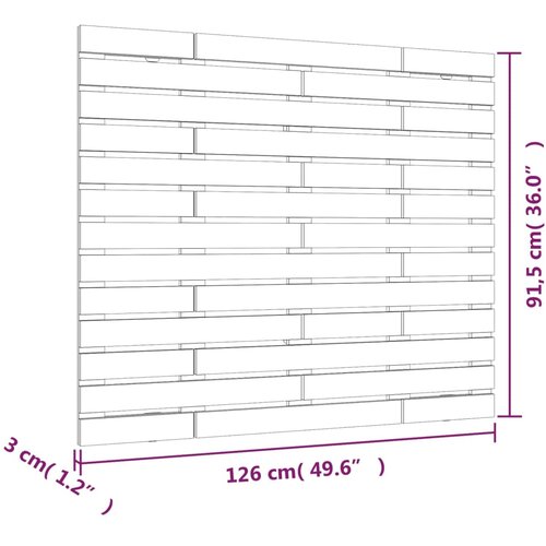 Zidno uzglavlje boja meda 126x3x91,5 cm masivna borovina Slike