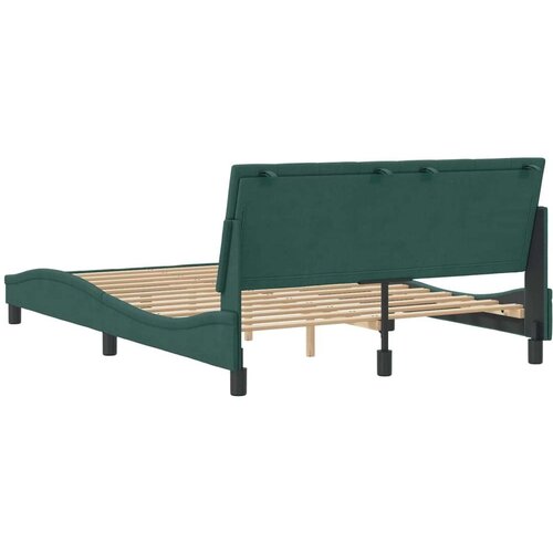  Okvir za krevet s uzglavljem tamnozeleni 120x200 cm bar&amp;scaron;unasti Slike