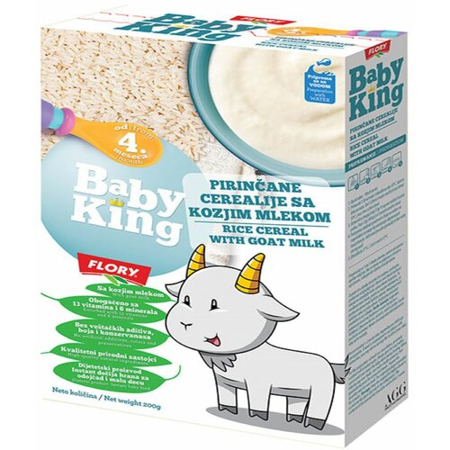 BABY KING pirinčane cerealije sa kozjim mlekom,200g Cene