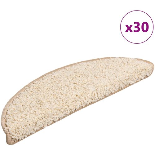 vidaXL Podloge za stopnice 30 kosov krem 56x17x3 cm Cene