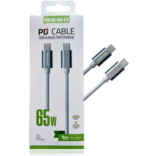 DATA KABAL TYPE C NA TYPE C 1M 65W ALUMINIJUM WEWO Slike