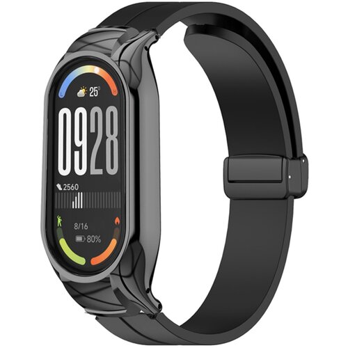 INF Kovinski silikonski pa&amp;scaron;ček za Xiaomi Band 10 Ceramic Edition, črn, (5000505956) Slike