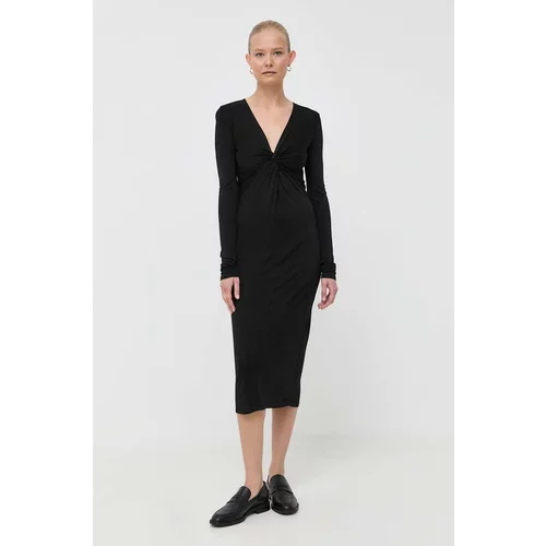 Armani_Exchange Obleka črna barva