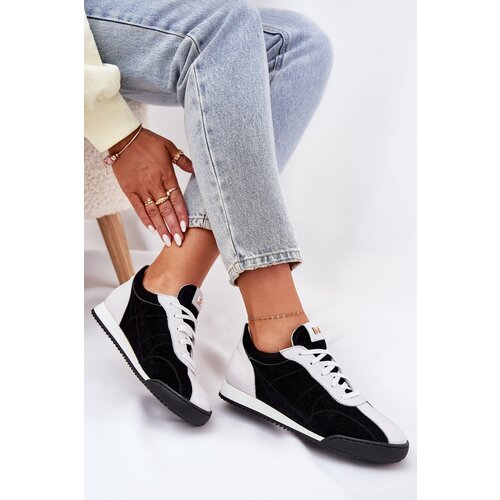 Laura Messi Ladies Leather Sports Shoes 2935 Black Cene