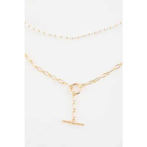 Defacto Women's 2-Piece Gold Necklace