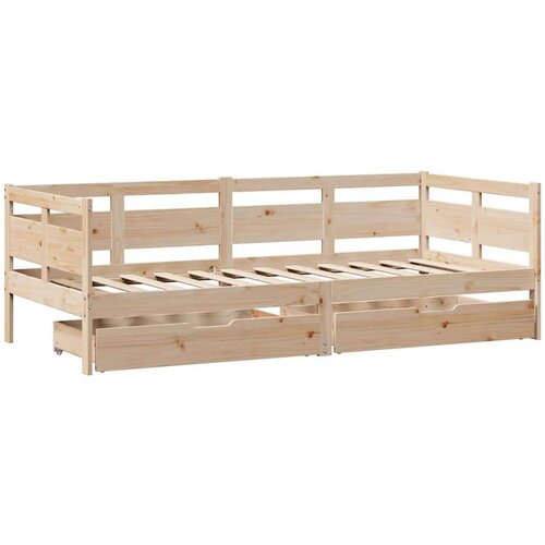 vidaXL Dnevni krevet s ladicama bez madraca 90 x 190 cm masivno drvo Cene