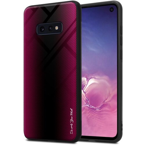 Cadorabo Case, združljiv s Samsung - Stripe Optics v Crimson Pink - Za&scaron;čitni pokrov iz silikona TPU in hrbta iz kaljenega stekla, (20573986) Cene