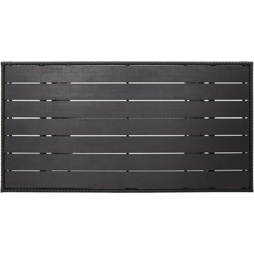  Vrtni stol crni 120 x 70 x 66 cm od poliratana Slike