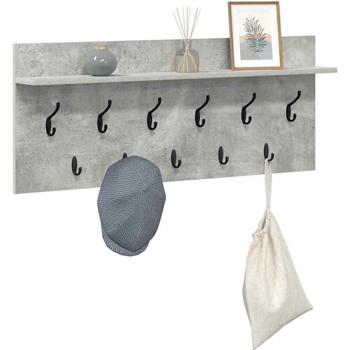  Vje&amp;scaron;alica za kapute na zidu Betonski sivi 100 x 40 x 12 cm Slike