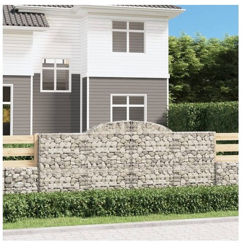  Obokane gabion ko&scaron;are 2 kosa 300x30x120/140 cm pocinkano železo Cene