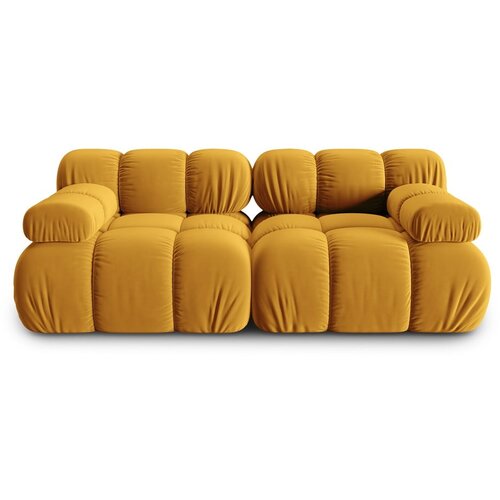 Micadoni Home rumena žametna sedežna garnitura 188 cm bellis &amp;ndash; Slike