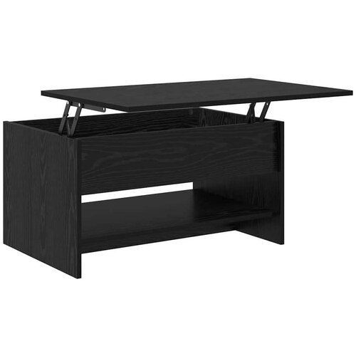 vidaXL Klubska miza Črni hrast 80 x 50.5 x 41.5 cm Konstruiran les Cene