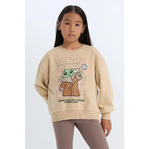 Defacto Girl Star Wars-Mandalorian Relax Fit Crew Neck Sweatshirt