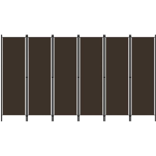 VidaXL Paravan 6-delni rjav 300x180 cm, (5000156087) Slike