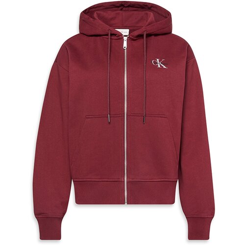 Calvin Klein Jeans Jopa na zadrgo temno rdeča / črna / bela Slike