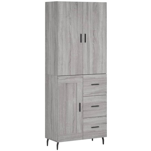  Visoka komoda siva sonome 69,5x34x180 cm od konstruiranog drva Slike