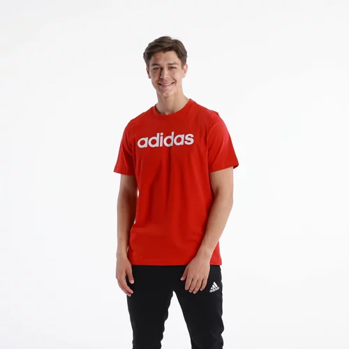 Adidas Tehnička sportska majica 'Essentials' crvena / bijela