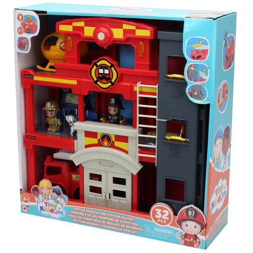 Tiny Kiddom Spasilačka Misija Vatrogasna Stanica Playset Cene
