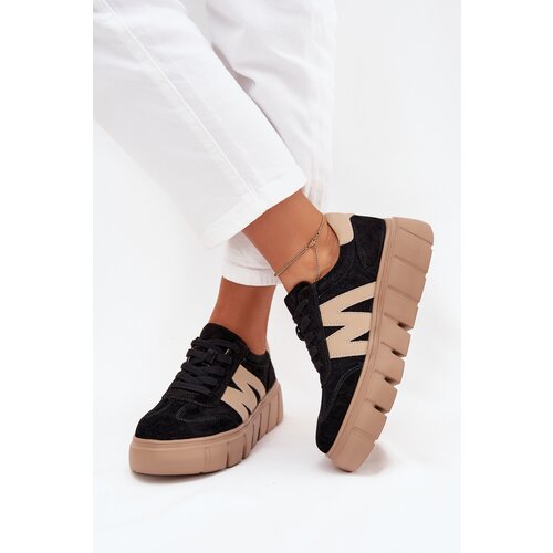 VINCEZA Women&amp;#039;s Suede Platform Sneakers Slike