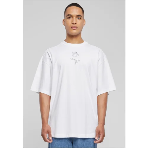 Merchcode Men's T-shirt Spring Rose Huge - white