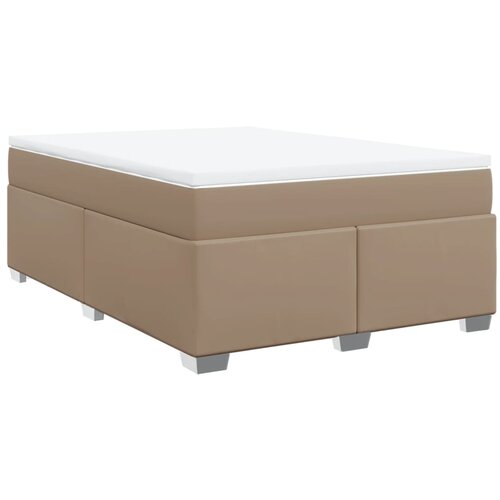 Maison Chic Krevet s oprugama i madrac cappuccino 160x200cm od umjetne kože Cijene