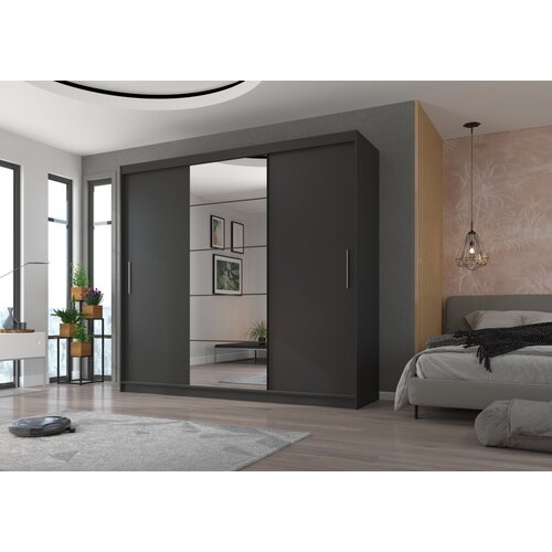 ADRK Klizni ormar s ogledalom ERWIN 235 cm - ANTRACIT Slike