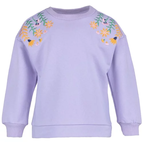 Trendyol Lilac Flower Embroidered Girl Knitted Slim Sweatshirt