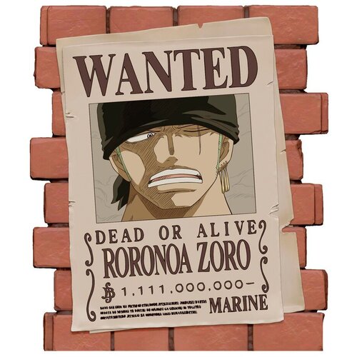 Plastoy Kasica One Piece Wanted poster Roronoa Zoro 16 cm Slike