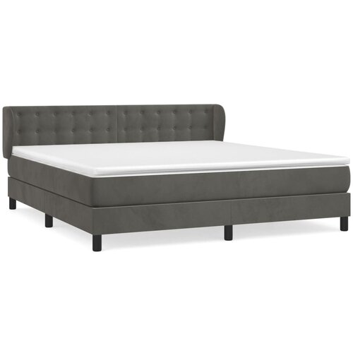 Maison Chic Box spring postelja - Vzmetna postelja z vzmetnico temno siva 160x200 cm žamet SL9360, (21900168) Cene