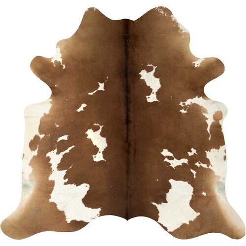 Maison Chic Preproga, Rug iz prave goveje kože rjava in bela 150x170 cm, (22121605) Cene