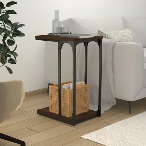  Bočni stolić smeđa boja hrasta 40x30x60 cm konstruirano drvo