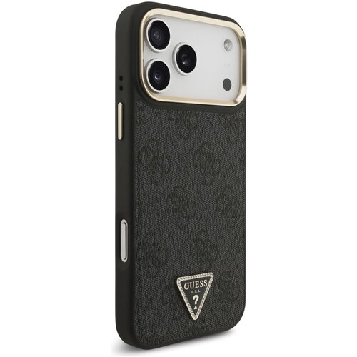 Guess maskica za IPHONE 17 Pro Max kompatibilna s MagSafe (4G PU s trokutastim logotipom) zlatno-crna Slike