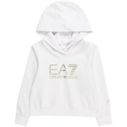 Ea7 Emporio Armani Sweater majica zlatna / bijela