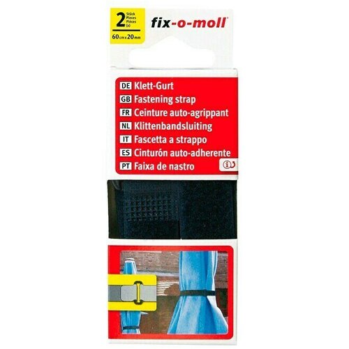 Fix-o-moll pojas sa čičkom mini (60 cm x 20 mm, plave boje, 2 kom.) Slike