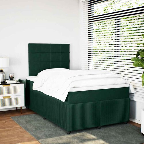 Box spring krevet s madracem tamnozeleni 120x200 cm bar&amp;scaron;unasti Slike