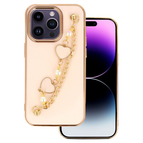 Onasi trendy silikonski ovitek z zapestnico za Samsung Galaxy A13 LTE A135 - roza s srčki Slike