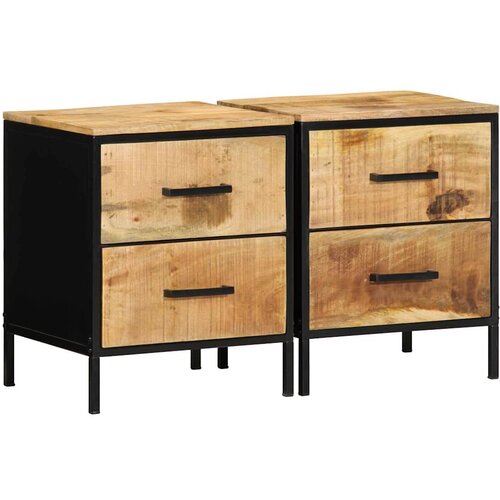  Noćni ormar s ladicama 2 pcs Smeđa i crna 40 x 35 x 50 cm Cene