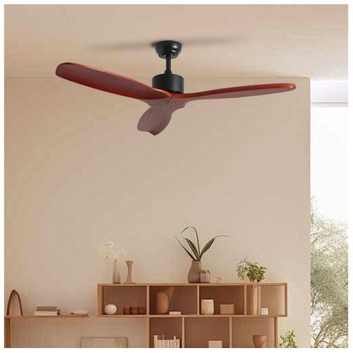  ZEVENTI - Plafonski ventilator CUENCA Wi-Fi Tuya crna/hrast + daljinski upravljač Cene