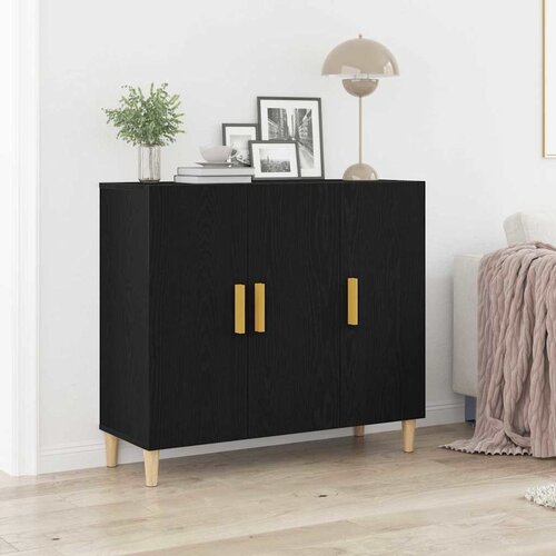  Kreveta Crni hrast 90 x 34 x 80 cm Konstruirano drvo Cene